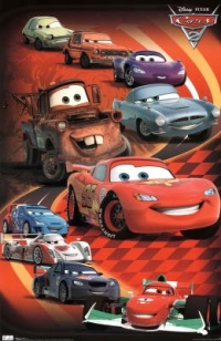 Cars 2 Movie Group Poster Print - 22x34 Poster Print, 22x34