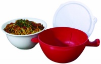 Handy Gourmet JB6502 Red Cool Touch Micro Bowl, Red