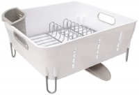 simplehuman Dish Rack, Compact, Plastic, White