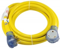 Conntek 14368 RV 30 Amp 25-Foot 10/3 Brilliant Yellow Extension Cord Straight Blade