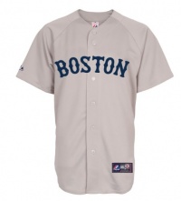 MLB Youth Boston Red Sox Road Replica Jersey By Majestic (Road Gray, Large)