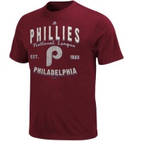 Philadelphia Phillies Majestic Cooperstown The Barney Maroon T-Shirt