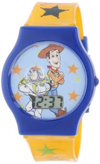 Disney Kids' TY1095 Toy Story Digital Dial Orangle Jelly Strap Watch