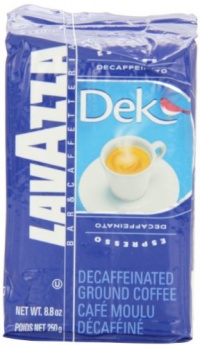 Lavazza Dek Ground Espresso,  Decaf, 8.8-Ounce