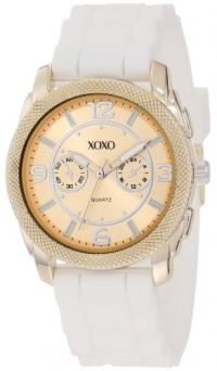 XOXO Women's XO8074 White Silicone Strap Watch