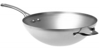 Calphalon Contemporary Stainless 13-Inch Flat-Bottom Wok