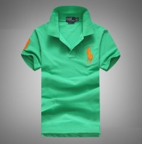 Ralph Lauren Custom-Fit Big Pony S/S GREEN/ORANGE PONY S Polo shirt