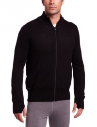 Icebreaker Men's Long Sleeve Aries Cardigan, X-Large, Black