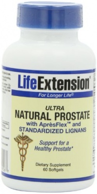 Life Extension Ultra Natural Prostate with Apres Flex and Standardized Lignans Softgels, 60 Count