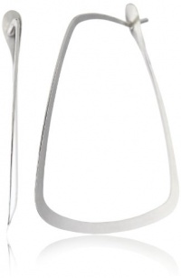 Melissa Joy Manning MJM Classic Sterling Silver Trapezoid Hoop Earrings