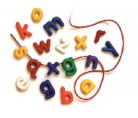 Lower Case Letter Beads; Multi-Colored; 288 Piece Pack; no. R-2186