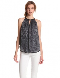 Rebecca Taylor Women's Burnout Halter, Charcoal Combo, 4