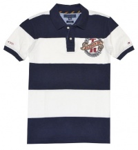 Tommy Hilfiger Men Custom fit Wide Stripes Logo Polo T-shirt