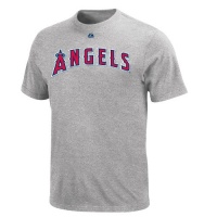 MLB Los Angeles Angels Official Wordmark Short Sleeve Basic Tee Men's