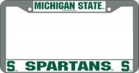 NCAA Michigan State Spartans Chrome License Plate Frame