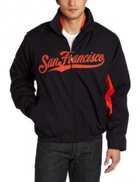 MLB San Francisco Giants Long Sleeve Lightweight Full Zip Thermabase Premier Jacket, Black/Orange