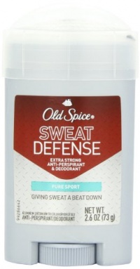 Old Spice Red Zone Collection Sweat Defense Extra Strong Pure Sport Scent Men's Anti-Perspirant & Deodorant 2.6 Oz, 2.600 Fluid Ounce (Pack of 4)