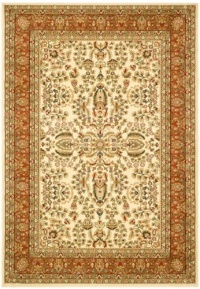 Safavieh Lyndhurst Collection LNH214R Ivory and Rust Area Rug, 8-Feet by 11-Feet