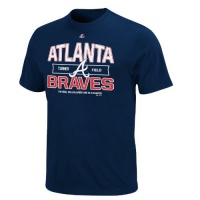 MLB Majestic Atlanta Braves Authentic Experience T-Shirt - Navy Blue