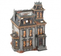 Department 56 4025337 Snow Village Halloween from Department 56 Mordecai Mansion Lit House, 10.63-Inch