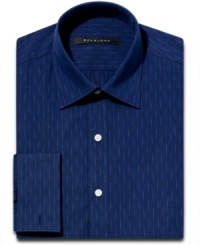 Turn the dial down. This Sean John dress shirt has a subtle pattern for the sophisticated man.