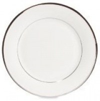 Lenox Solitaire White Platinum Banded Bone China Dinner Plate