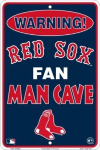 Boston Red Sox Fan Man Cave Metal Sign 8 x 12