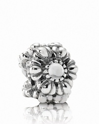 Birthstone accents add a personal touch to PANDORA's floral charm.