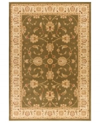 Inspired by intricately-woven rugs of Persia, the Meshad area rug offers beautiful, transitional style. Soft tones like cream, gold and sage are woven in dense, heavy-weight heat-set polypropylene for a surprisingly lush, high-fashion addition to any room. Made in the USA. (Clearance)