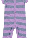 Splendid Littles Baby-girls  Marseille Chambray Stripe Romper, Dahlia, 18-24 Months