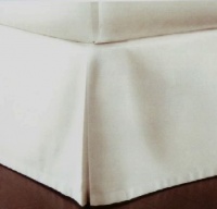 Charter Club Damask Solid 500T White Full Bedskirt