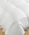 Blue Ridge Bedding, Siberian White Down 500 Thread Count Damask Stripe 68 x 88 Twin Comforter White