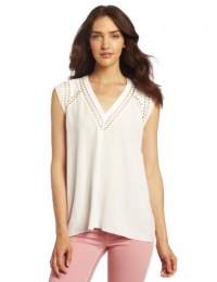 Rebecca Taylor Women's Diamond T Blouse, White, 0