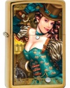 Zippo Brushed Brass Industrial Machinery Lady Lighter