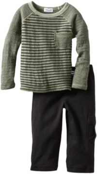 Splendid Littles Baby-Boys Newborn Double Faced Stripe Raglan Set, Trooper, 12-18