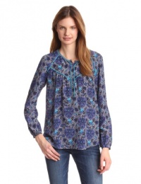 Rebecca Taylor Women's Lovebird Blouse, Turquoise, 4