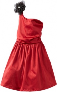 Ruby Rox Kids Girls 7-16 Red One-Shoulder Party Dress, Red, 12