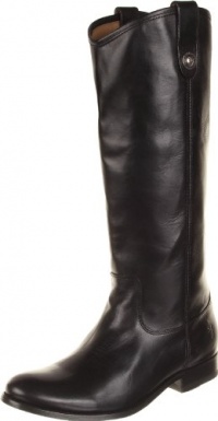 FRYE Women's Melissa Button Boot: Extended Calf,Black Extended,10 M US