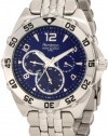 Armitron Men's 204664BLSV Silver-Tone Stainless-Steel Multi-Function Blue Dial Sport Watch