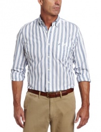 Nautica Men's Long Sleeve Wide Stripe Shirt