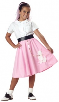 Poodle Skirt Girl's Costume, Large, One Color