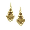 Flights of Fancy Gold Tone Topaz Hued Earrings