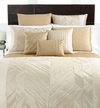 Hotel Collection Pieced Pintuck Ivory King Coverlet