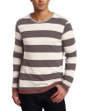 7 For All Mankind Men's Double Layer Striped Crew