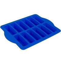 Chef Buddy 82-SDB24 Steel Reinforced Silicone Dessert Bar Pan, Blue