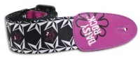 Daisy Rock Guitar Strap, Pink Skulls