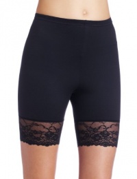 Flexees Womens Thigh Slimmer With Lace, Black, Medium