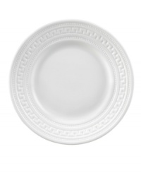 Full of history, the Intaglio bread and butter plates from Wedgwood feature modern bone china embossed with geometric motifs from the Georgian era.