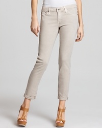 A fresh alternative to your basic blues, these AG Adriano Goldschmied twill jeans feature a chic roll-up hem.