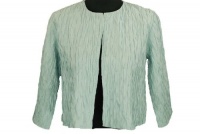 Eileen Fisher Cropped Jacket with Three Quarter Sleeve Cornflower Small